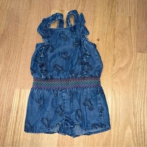 Cat & Jack Denim Romper - Roller skates